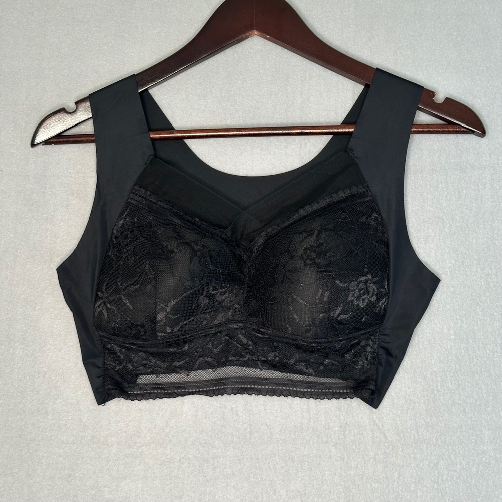Lot of 2/Lace Bralette Tank Top Wireless Sleep Bra Comfort Lounge Bra Top - Picture 11 of 16
